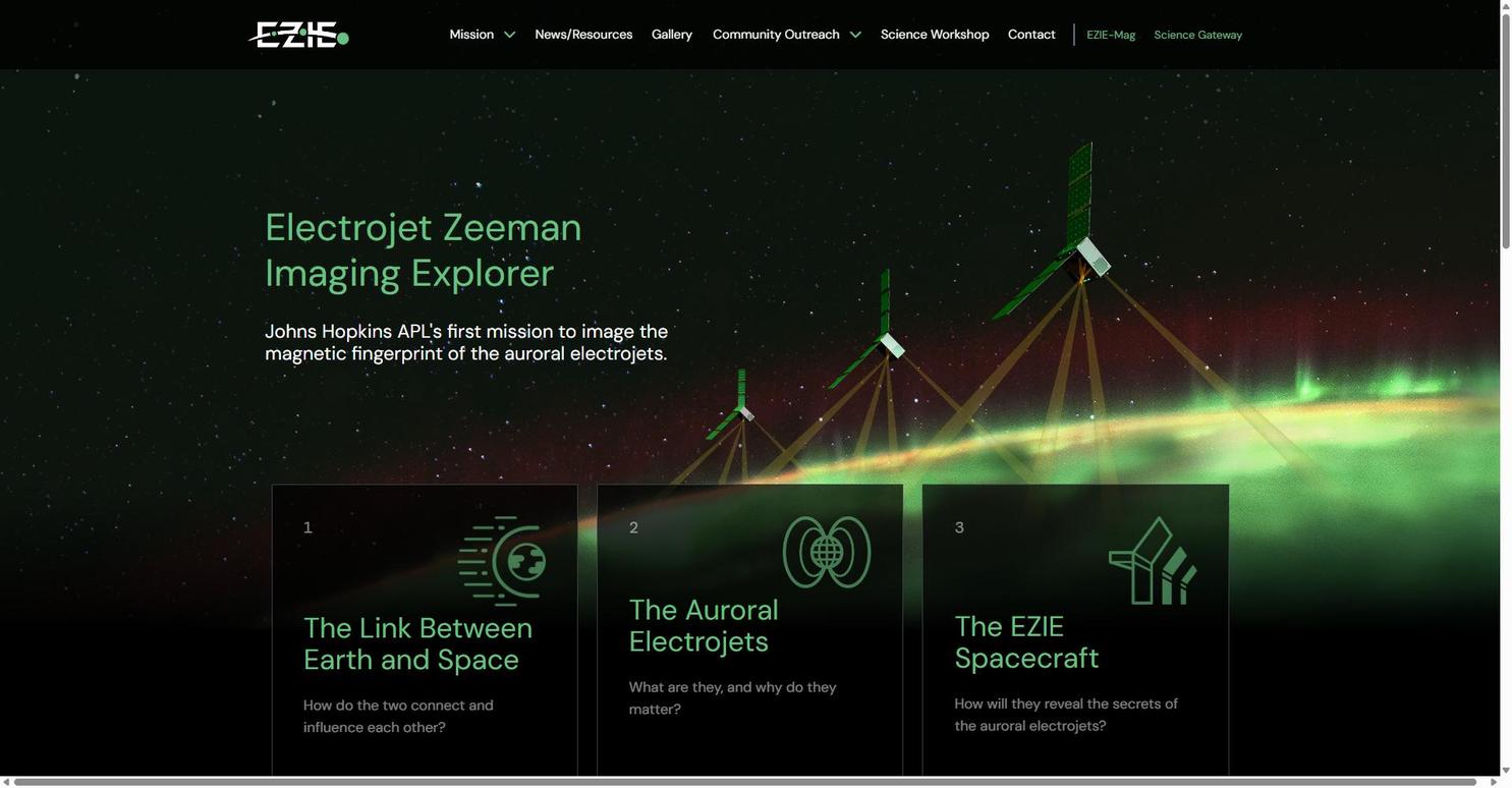 EZIE website screenshot